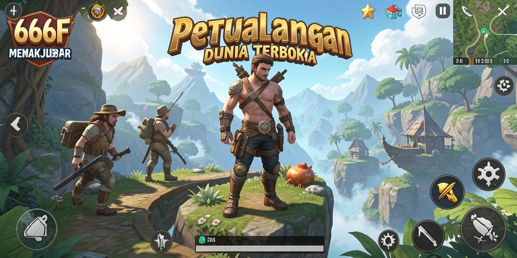 Tampilan gameplay menakjubkan dari dunia terbuka 666F.