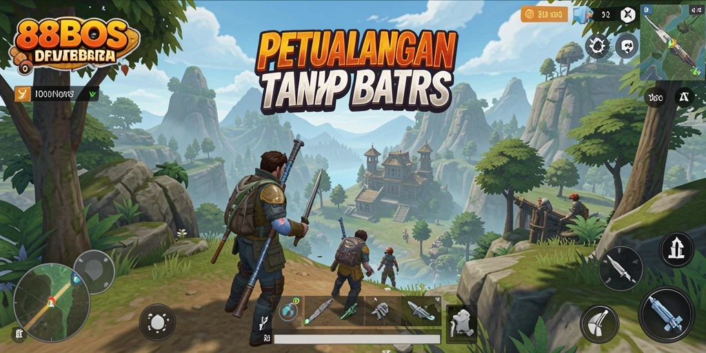 Tampilan gameplay seru di dunia terbuka 88BOS.