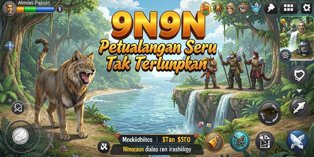 Gameplay 9N9N dengan petualangan seru dan misi menarik.