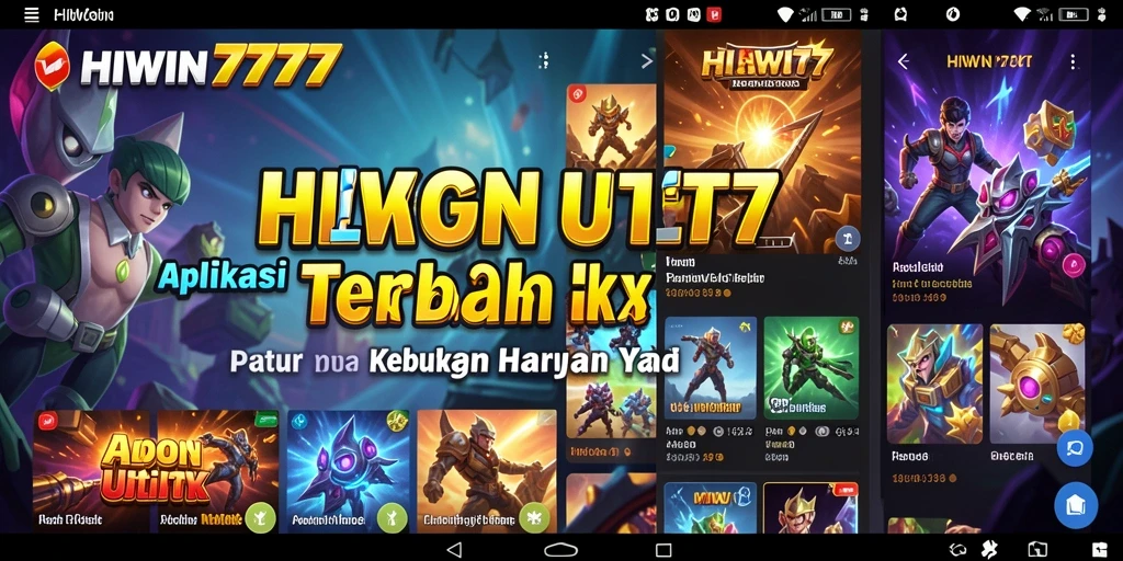 Tampilan utama HIWIN777 dengan fitur-fitur Utility yang intuitif.