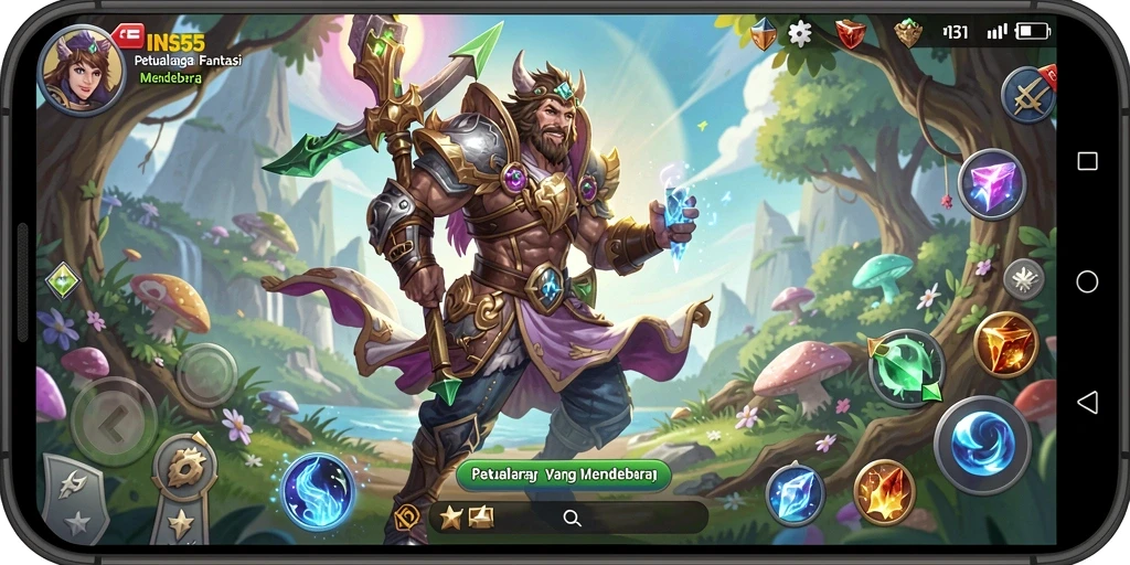 Gameplay RPG mendebarkan di dunia fantasi INS55.