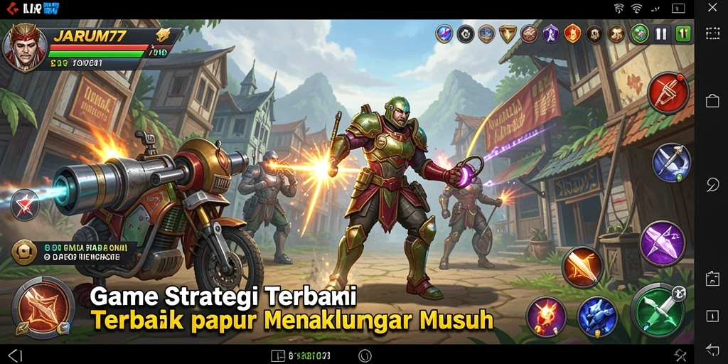 Tampilan gameplay yang seru dan menantang dalam JARUM77.
