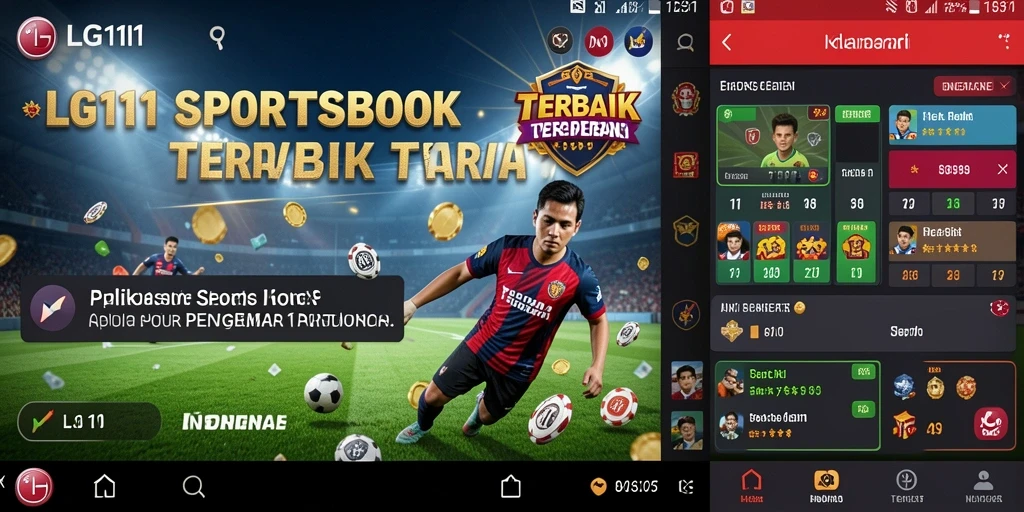 Screenshot LG111 menampilkan antarmuka taruhan olahraga yang menarik dan interaktif.