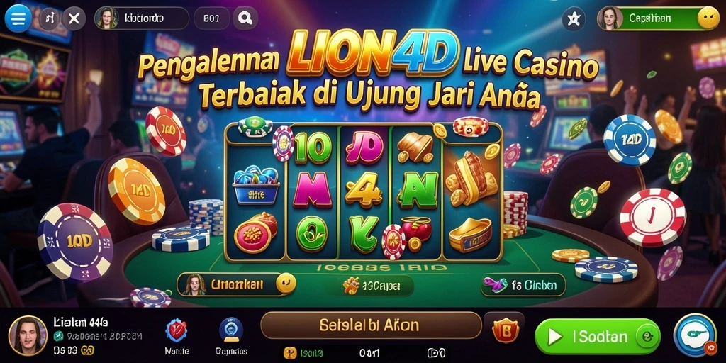 Tampilan menarik dari gameplay Live Casino LION4D dengan dealer langsung.