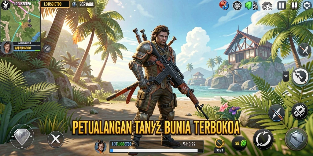 Screenshot menampilkan petualangan epik di dunia terbuka LOTUSBET88.