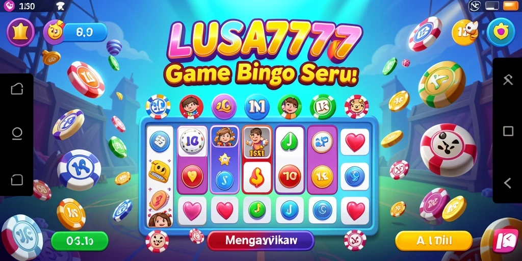 Tampilan gameplay Bingo LUSA777 yang penuh warna dan seru.