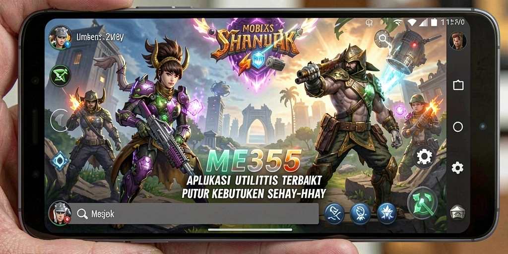 Tampilan utama ME355 dengan fitur utilitas lengkap dan mudah digunakan.