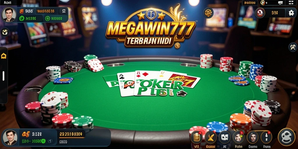 Tampilan gameplay menarik MEGAWIN777 dengan intensitas permainan Poker.