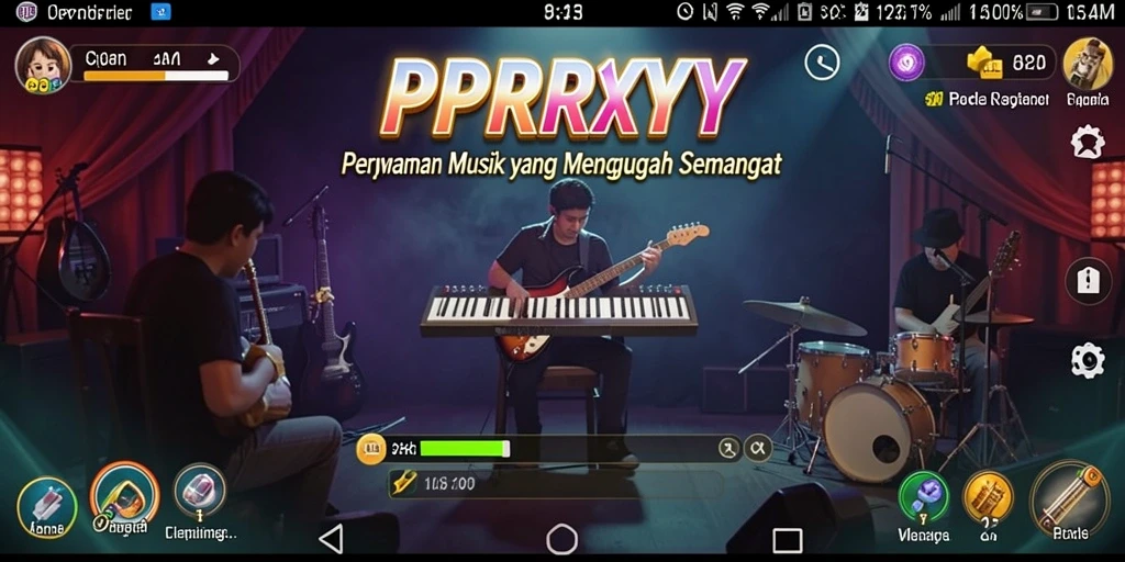Screenshot yang menunjukkan gameplay seru dari <strong>PPRRYY</strong> dengan berbagai musik.