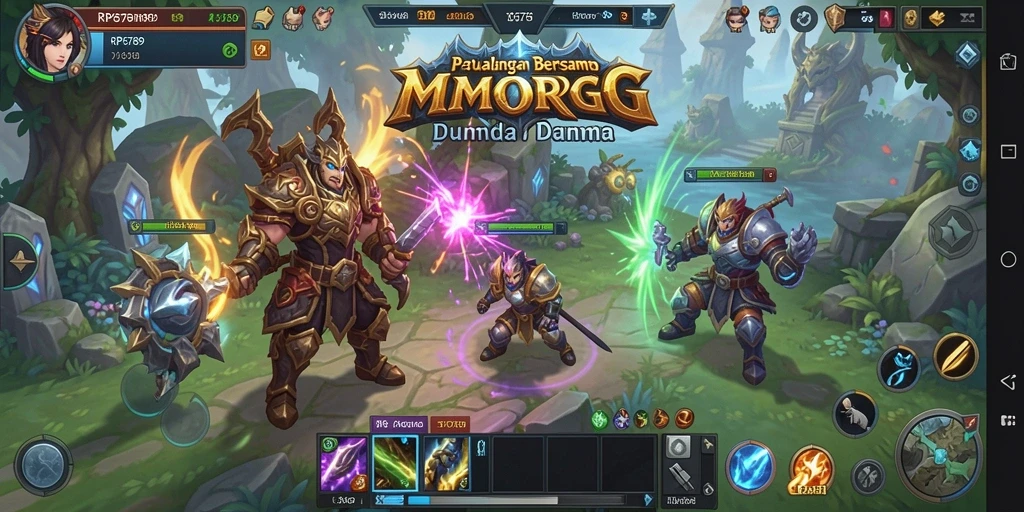 Screenshot dari gameplay RP6789 yang menampilkan aksi seru di dunia MMORPG.