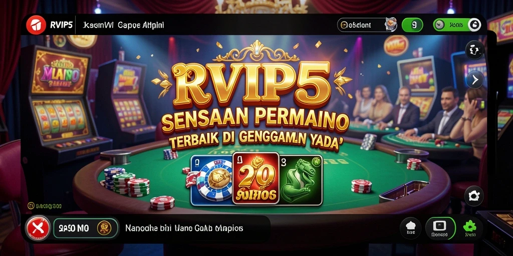 Tampilan gameplay seru dalam aplikasi Kasino RVIP5.