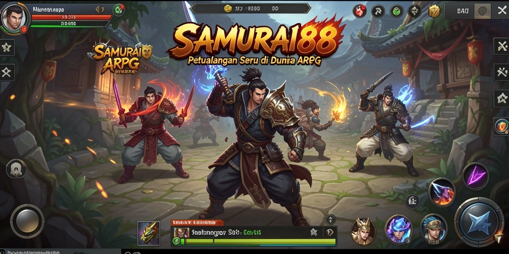 Tampilan gameplay mendebarkan dari SAMURAI88 yang menampilkan aksi ARPG intens.