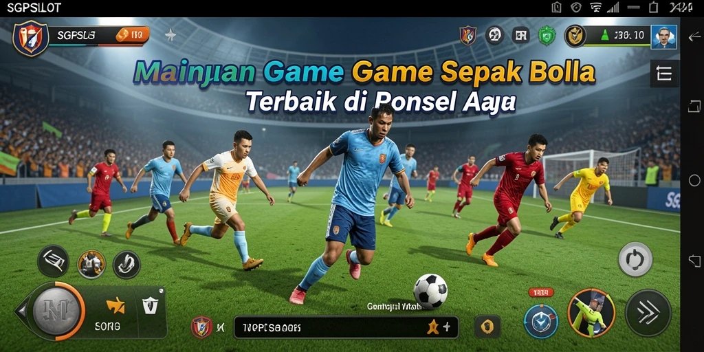 Screenshot gameplay SGPSLOT yang menampilkan aksi pertandingan sepak bola.