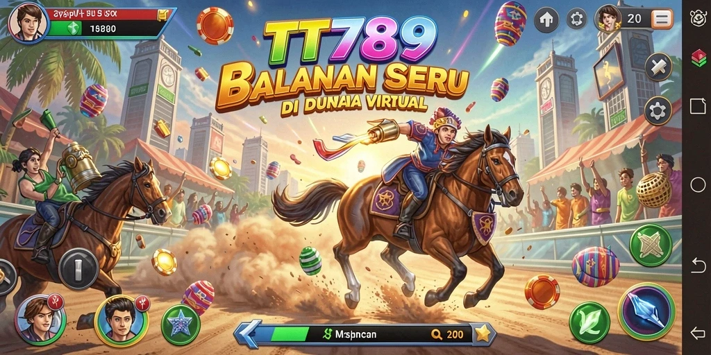 Tampilan gameplay balapan yang penuh aksi dari TT789.