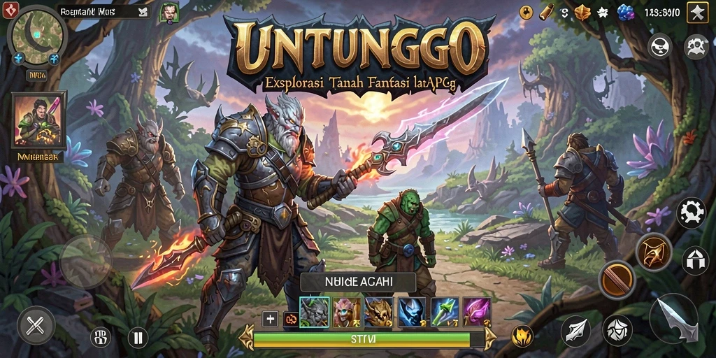 Gameplay seru UNTUNGGO yang penuh aksi dan strategi.