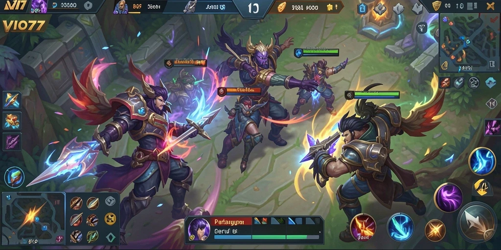 Gameplay seru VIO77 penuh aksi MOBA.
