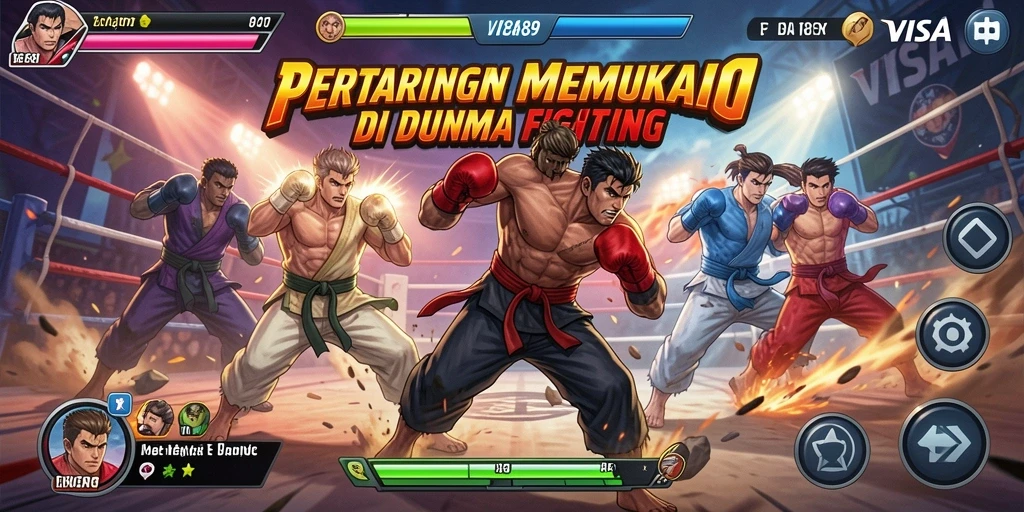 Screenshot game VISA89 menampilkan pertarungan seru dan karakter-karakter menarik.