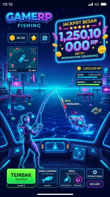 Tampilan antarmuka pengguna di gamerp yang menarik.
